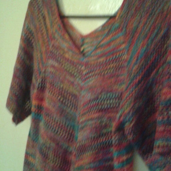 A Multicolored hand crocheted Blouse - Picture 3 of 4