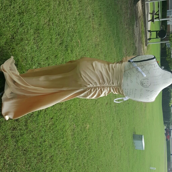 Beautiful  Gold Evening Dreas - Picture 2 of 4