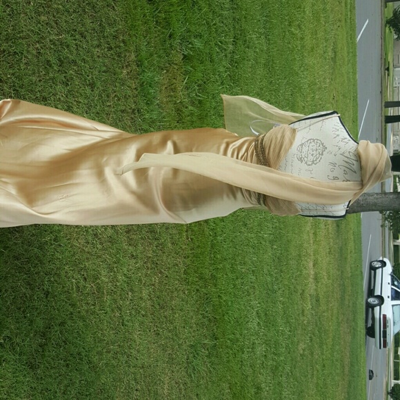 Beautiful  Gold Evening Dreas - Picture 4 of 4