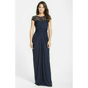 Classy and Sexy Navy Blue Gown