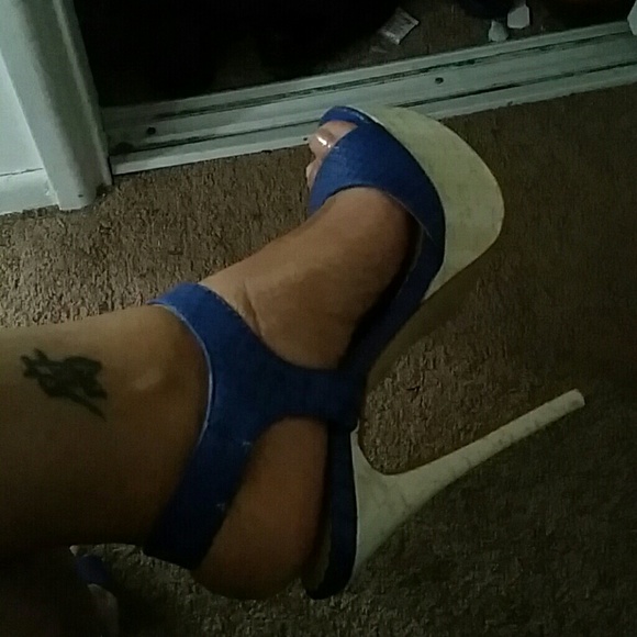 Blue Platform Heels/Sandals