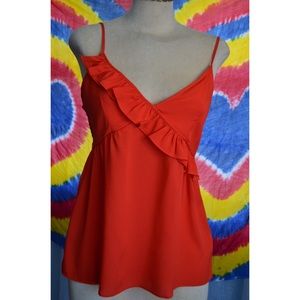 Red Ruffled Tank
