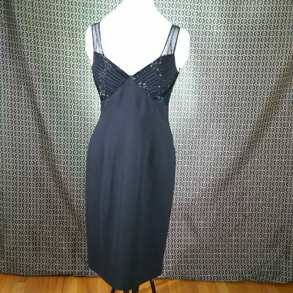 Black Beaded Cocktail Dress