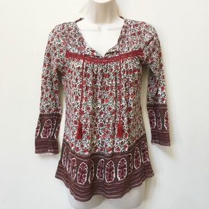 Lucky Brand Boho Peasant Top