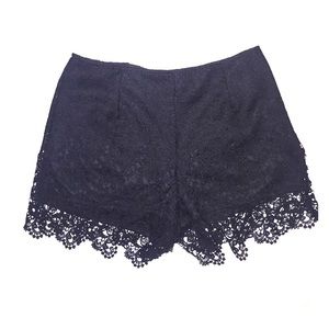 Black Lace Shorts