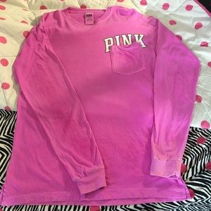 VS PINK HOT pink long sleeve t