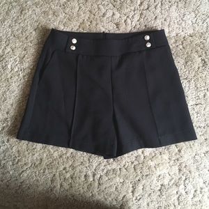 High waisted black shorts