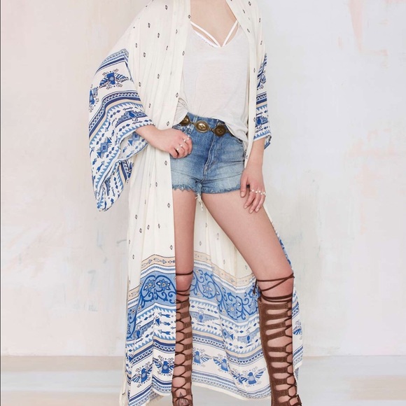 Long Maxi casual beach pool cover up boho tunic