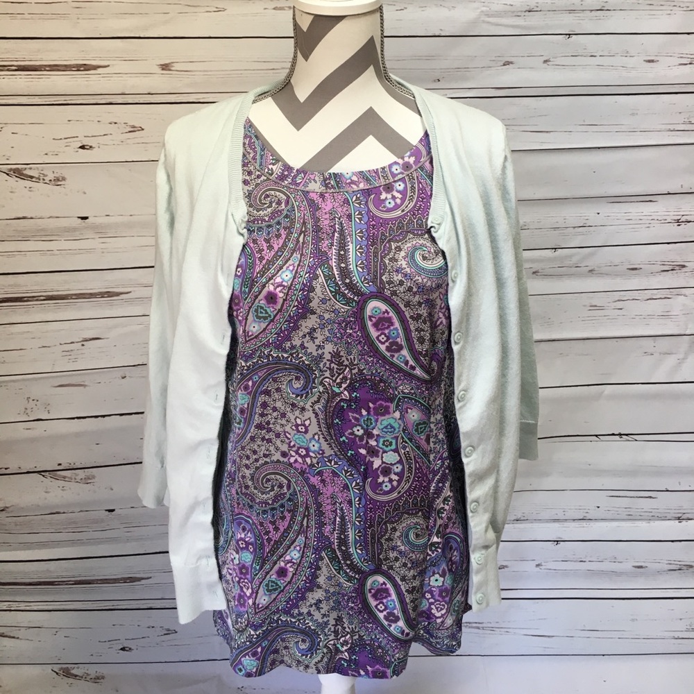 NWT Ann Taylor paisley shell