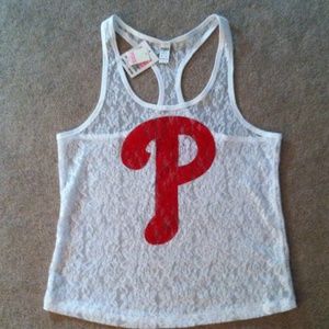 Razorback lace tank by Pink with Phillies logo