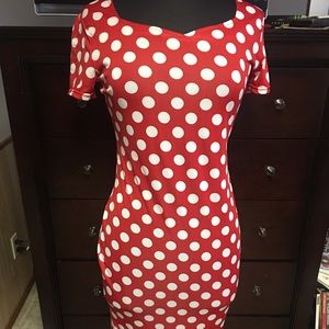 Vintage style steampunk polka dot dress