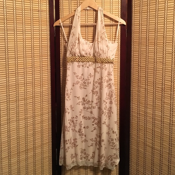 Gold and cream dress size medium NWT