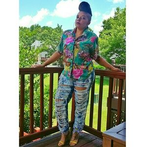 Vintage Tops - 🚫SOLD🚫Vintage 2pc Floral Pants set Vintage Tops - 🚫SOLD🚫Vintage 2pc Floral Pants set