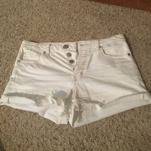White Hi-Rise American Eagle Shorts