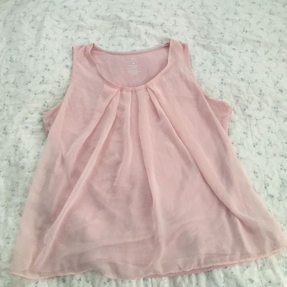 New York & Co flowy pink shell