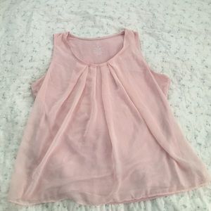 New York & Co flowy pink shell