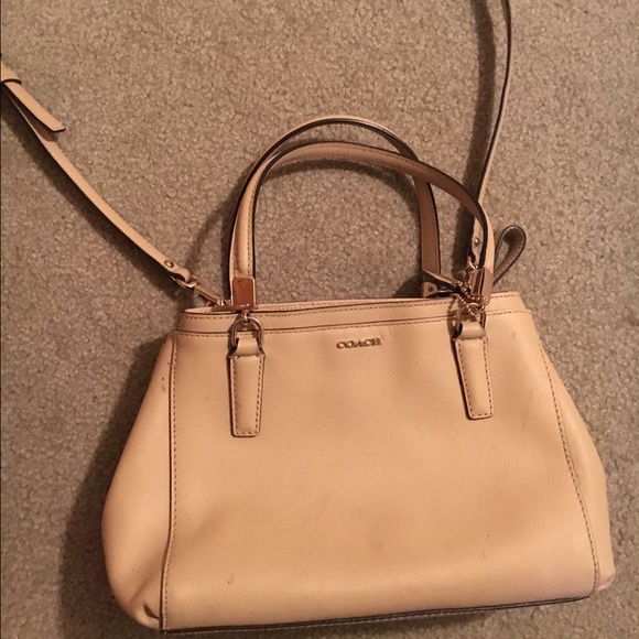 Coach nude tote purse