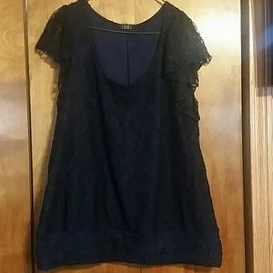Blue lace top
