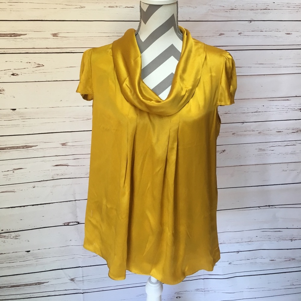 EUC Loft cowl neck, cap sleeve dress top