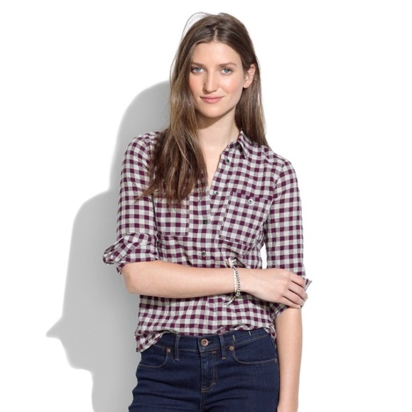 Madewell Mini Check Market Popover