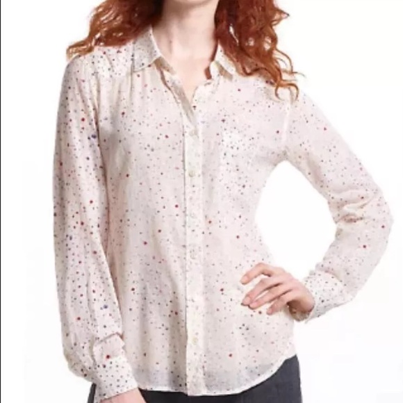 Anthropologie Meadow Rue Confetti Buttondown