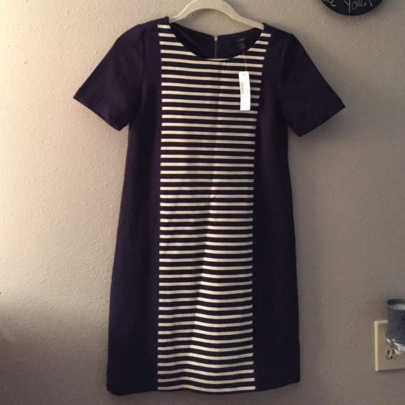 🚀sold.  Crew Striped Color Block Dress - Picture 2 of 4