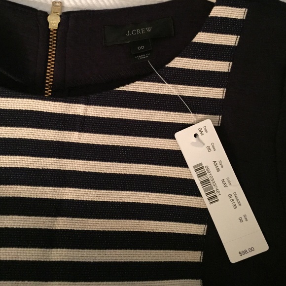 🚀sold.  Crew Striped Color Block Dress - Picture 3 of 4