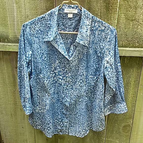 100% sheer cotton Coldwater Creek blouse