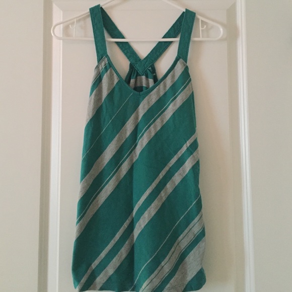 Teal and gray tank