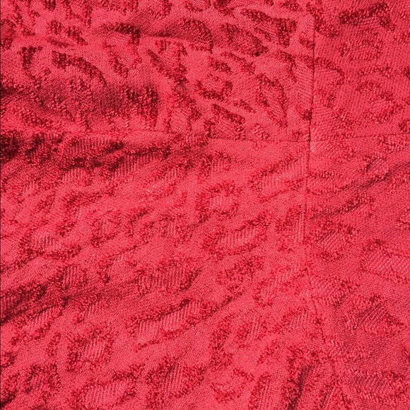 Free People Skirt chenille Red Cheetah Size 6 NWOT - Picture 2 of 3