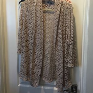 Knit jacket. Open front