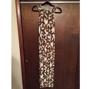 Butterfly Print Maxi Dress