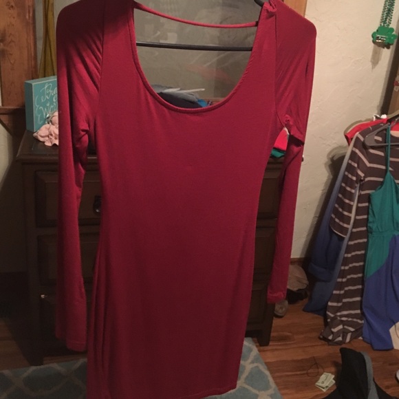 Red/Maroon fitted dress from Tobi online