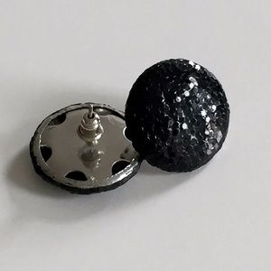 SALE☀stylish Black Glitter textured earrings