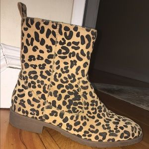 Lands end 'Marley Short Leopard Boots'