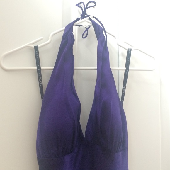 Royal Purple Formal satin halter gown!!