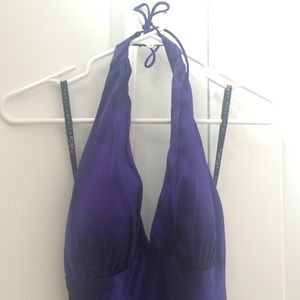 Royal Purple Formal satin halter gown!!
