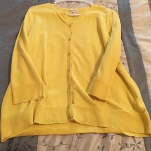 Croft & Barrow yellow cardigan
