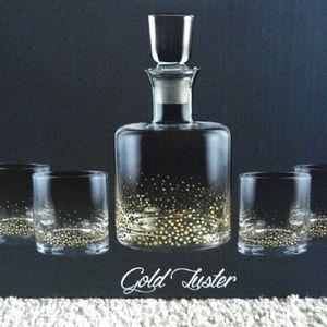 Brand new Fitz and Floyd 5 piece set gold