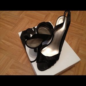 Nine West Satin Open Toe Sandals