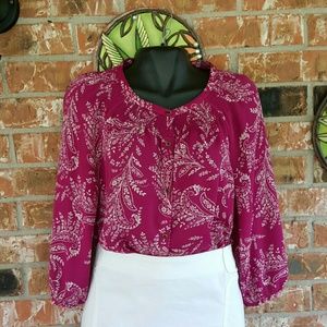 Banana Republic cranberry colored top size medium