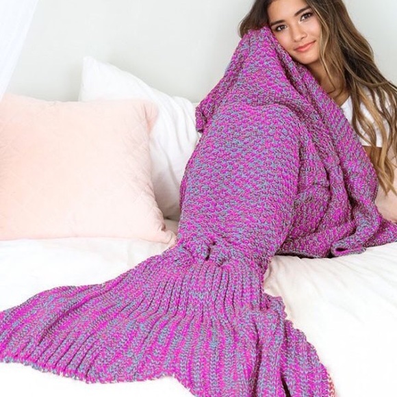 Purple mermaid blanket