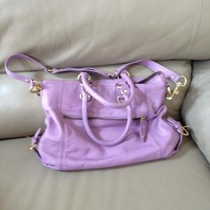 Lilac genuine leather purse
