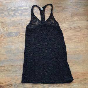 Roxy Sand dollar black crochet beach coverup🐚☀️🌴