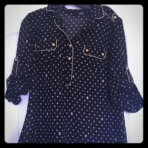 Black and gold bunny blouse