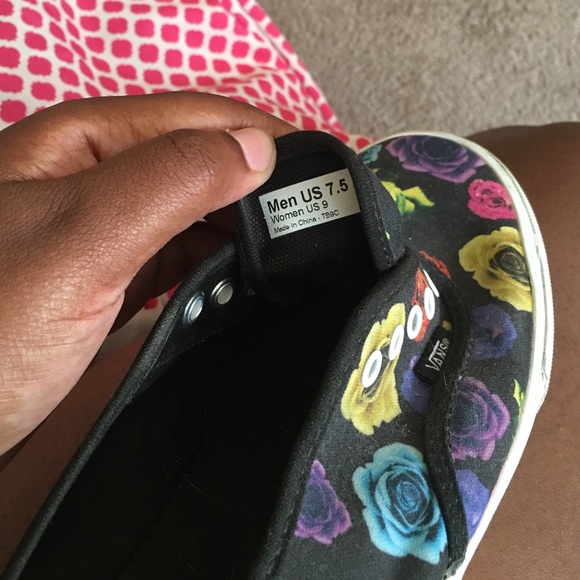 Vans Floral Print Shoes Size 9 - Picture 2 of 2