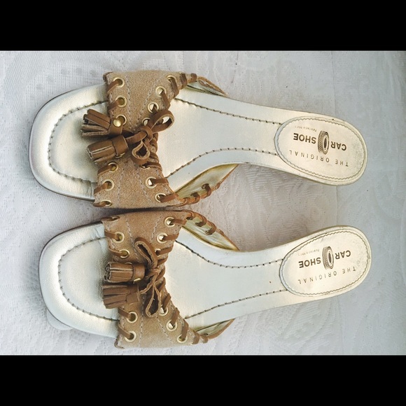 Car Shoe by Prada Cute Kitten Heel Sandals Sz 36