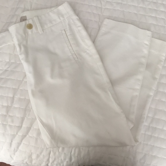 White Marissa Cut Loft Ankle Pants - Picture 2 of 4