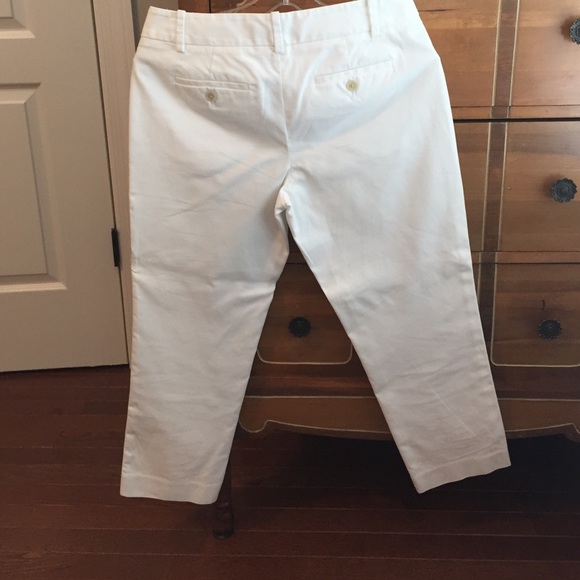 White Marissa Cut Loft Ankle Pants - Picture 4 of 4