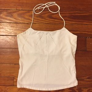 Express halter top with rhinestone detail